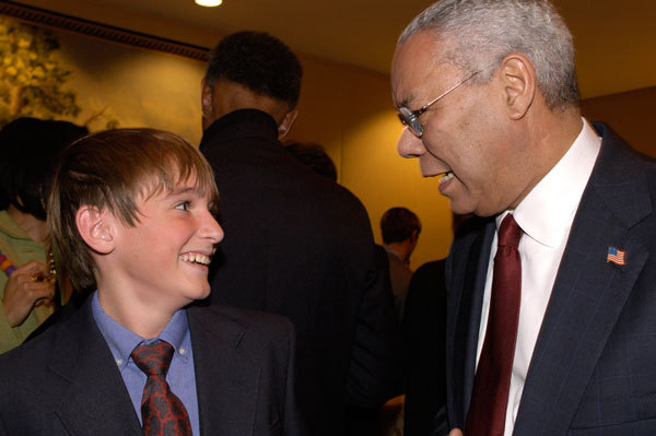 Secretary Colin Powell advising the next generation