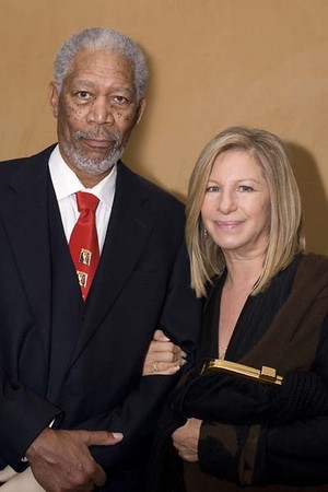Morgan Freeman and Barbara Streisand